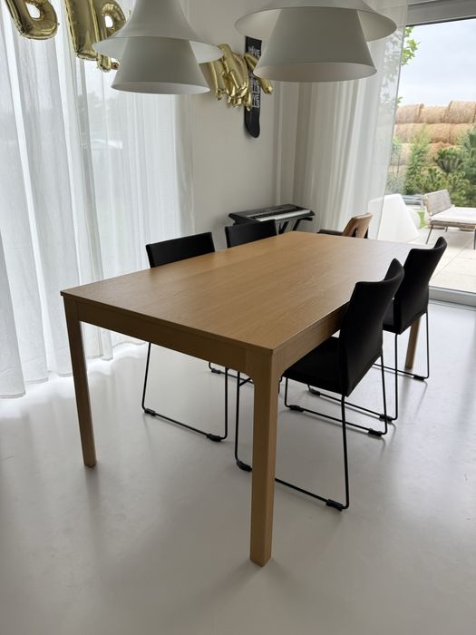Stół Ikea  160cm rozkladany + 4 krzesła wloskie Giancarlo Bisaglia