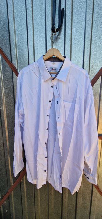 M&P collection Koszula męska biała długi rękaw XXL 45-46