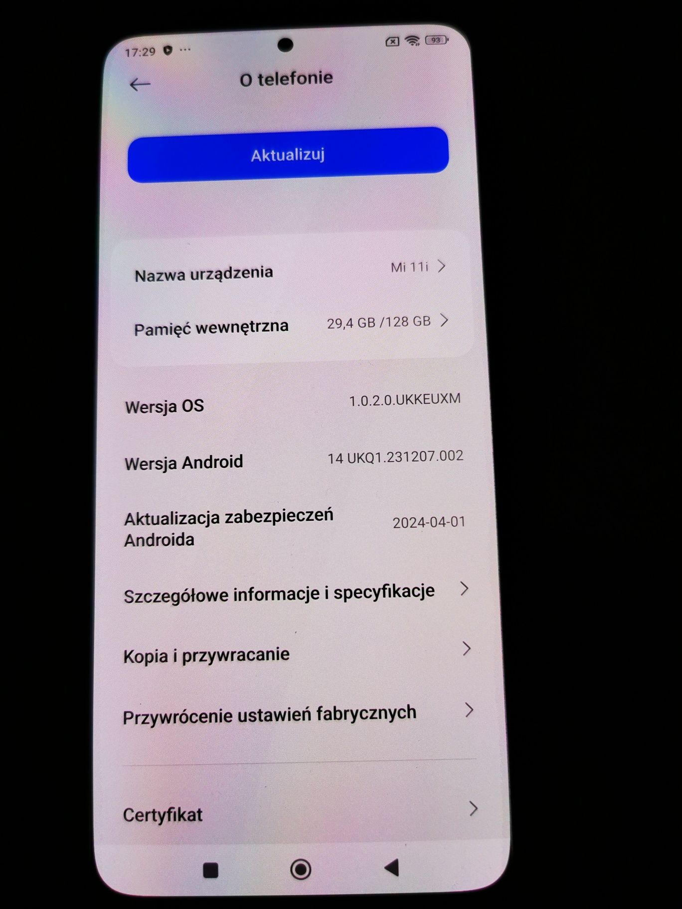Xiaomi Mi 11 i Cosmic Black