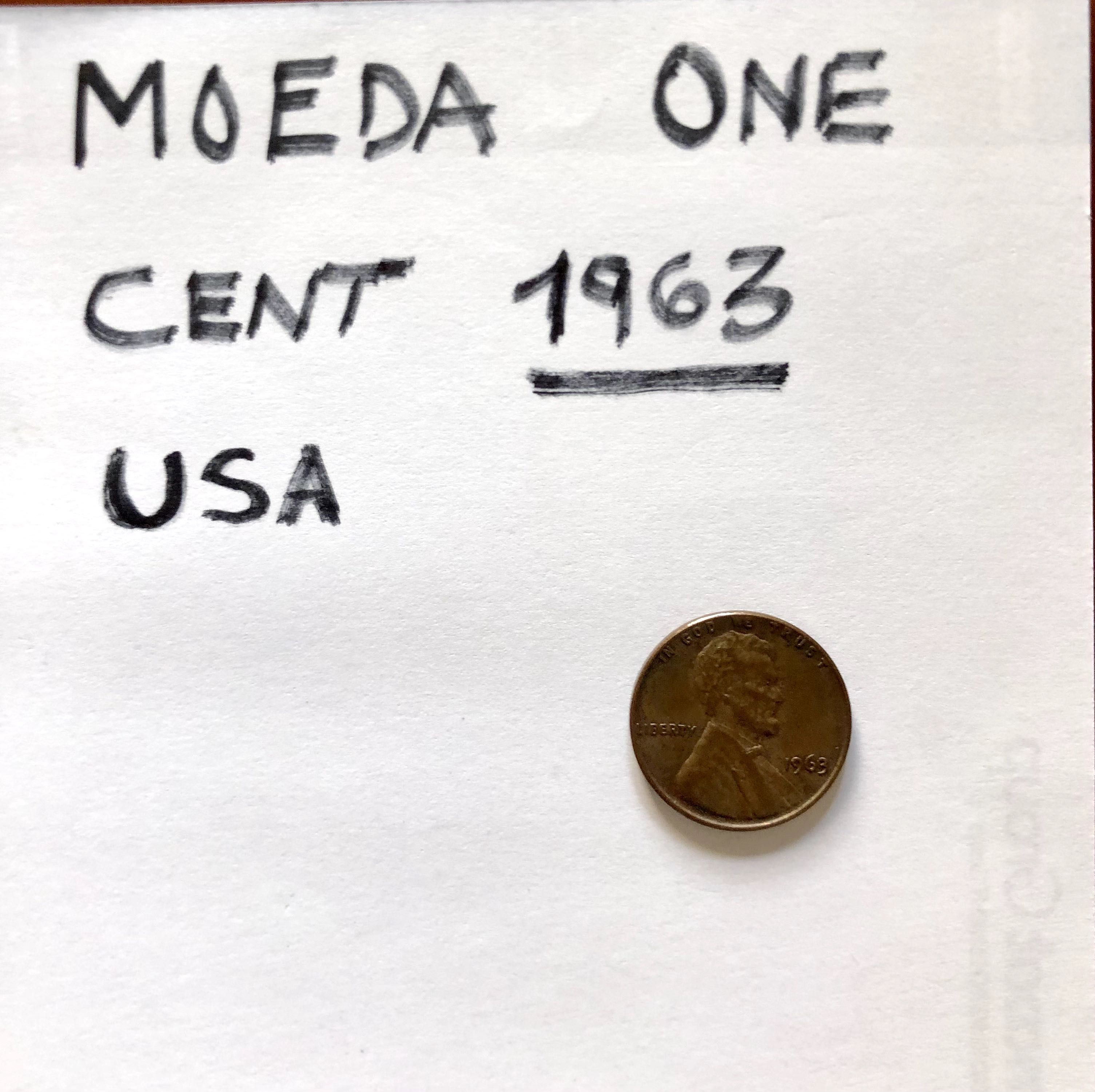 Moeda One Cent 1963 Estados Unidos da América