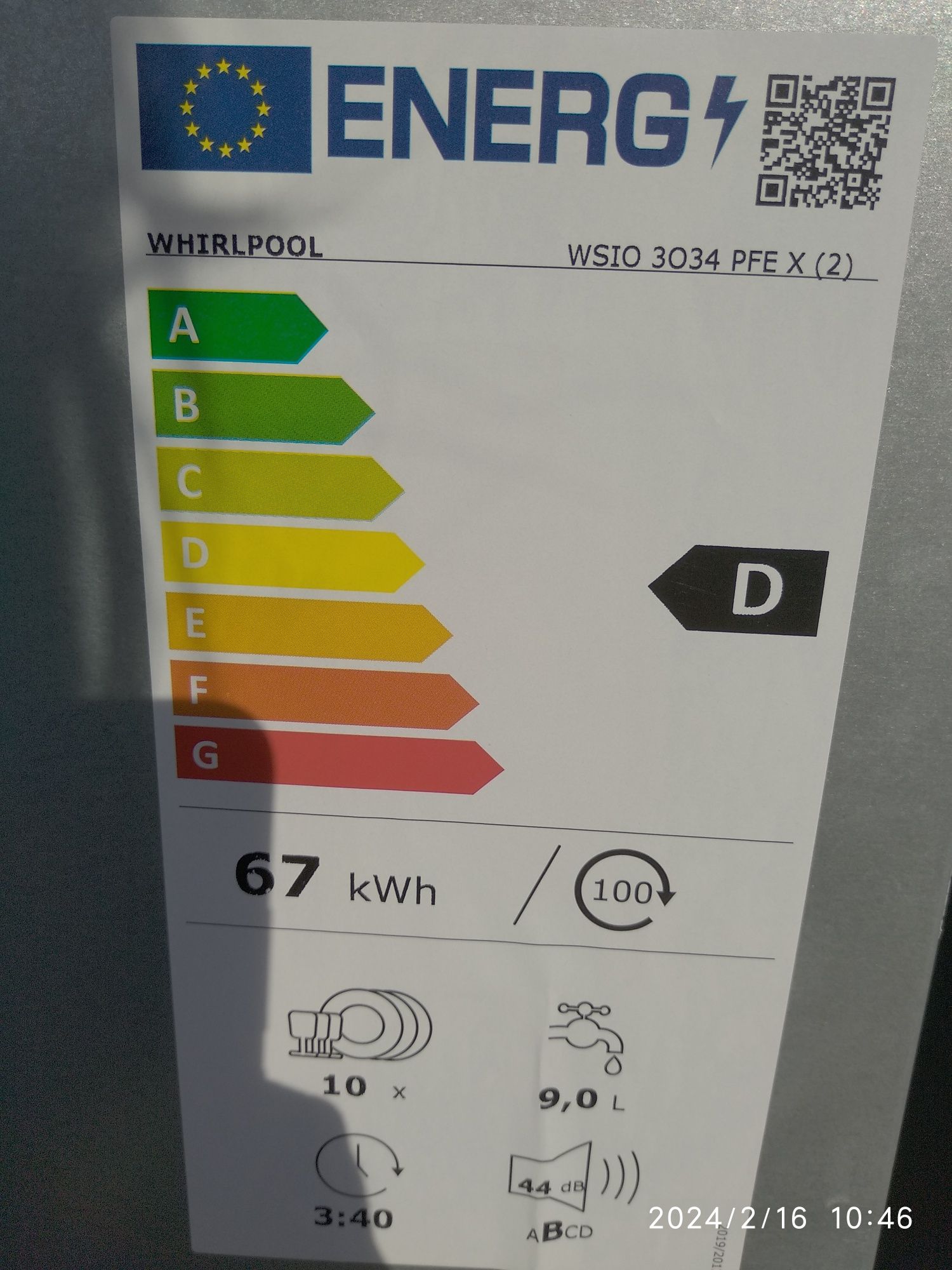 OUTLET Janki ul Wspólna 6 Zmywarka Whirlpool WSIO 3O34 PFE X