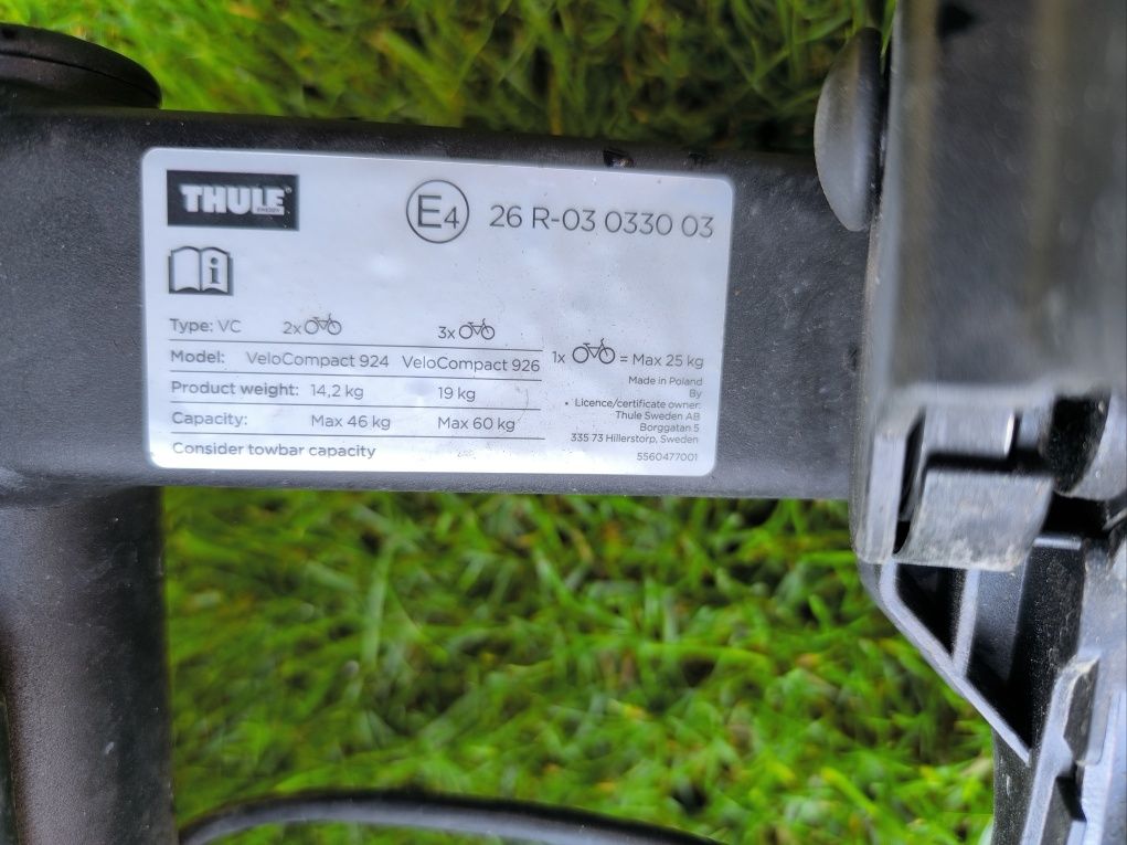 Thule bagażnik rowerowy na hak velo compact 926