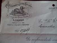 Documento antigo Recibo Seguros Fidelidade  1913