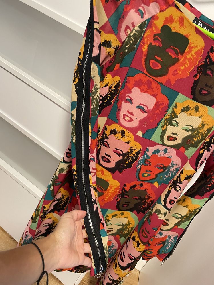 Krótka sukienka Pepe Jeans 34 XS Andy Warhol Merilyn Monroe