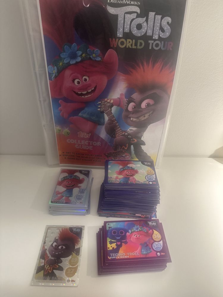 Coleção completa em cartas Trolls World Tour