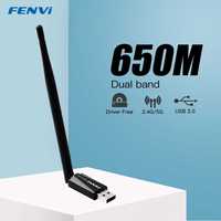 Двохдіапазоний Wi-Fi адаптер Fenvi AC650  2,4G /5Ghz ,Новий