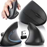 Mysz bezprzewodowa ergonomiczna podświetlana Bluetooth komputer czarna