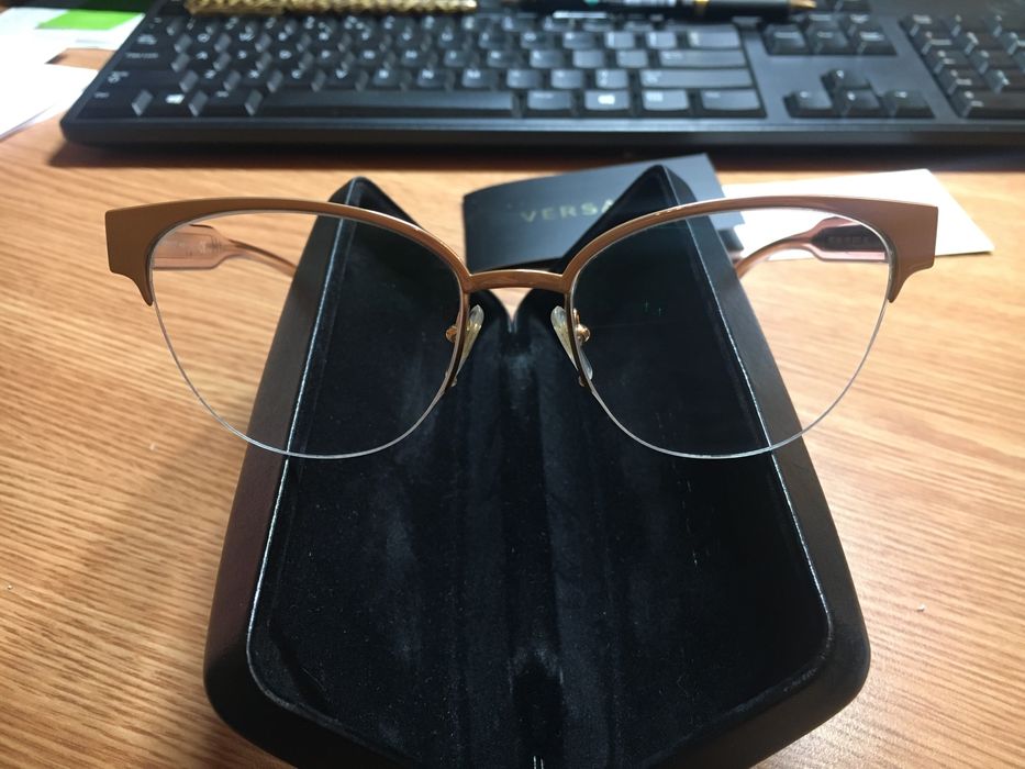 Versace oprawki zlote+szkła korekcyjne i zerówki