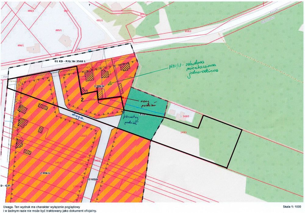 Działka 1,28 ha z częścią budowlaną i lasem • Rabinówka