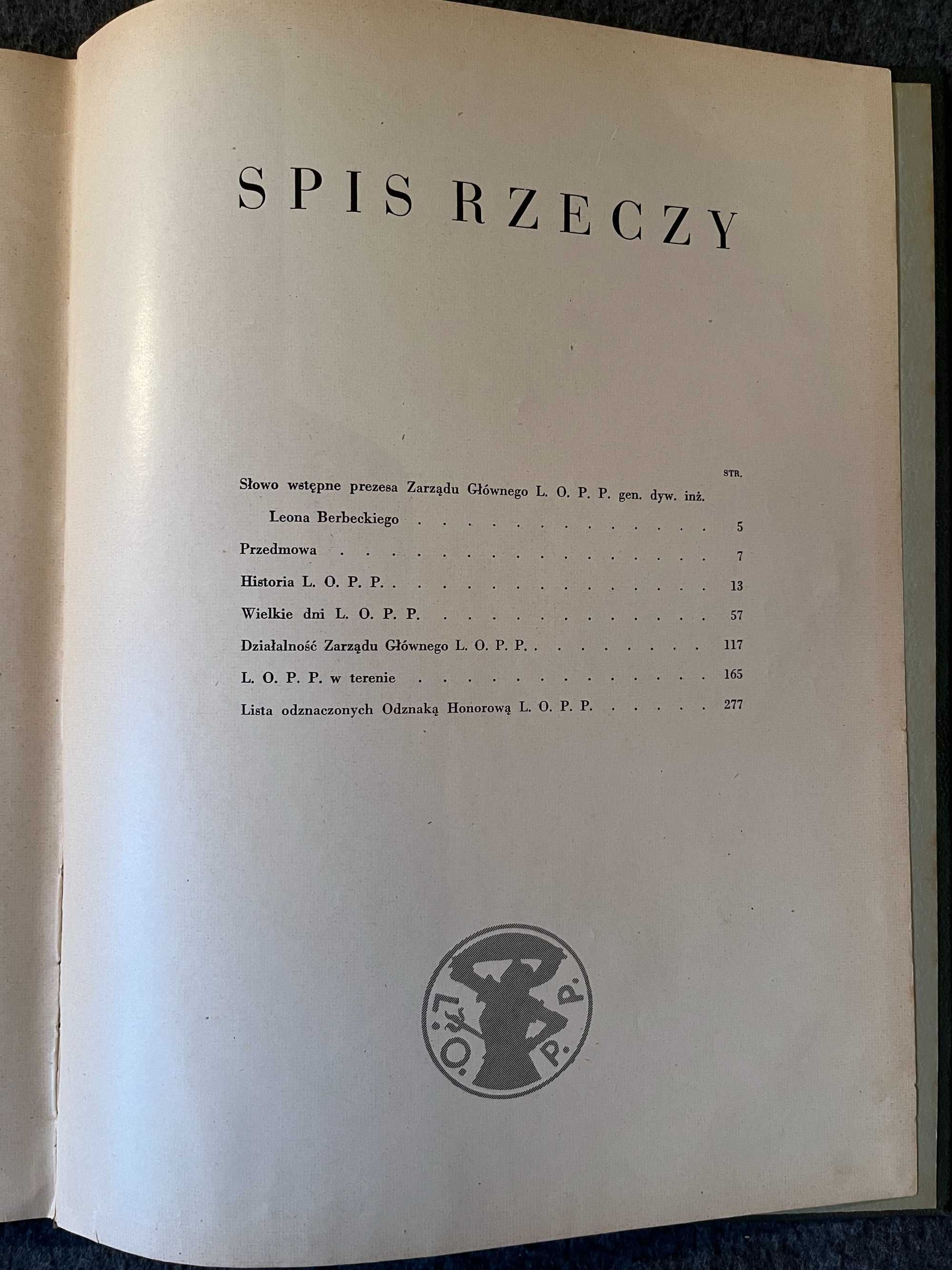 XV LECIE L.O.P.P. samoloty sygnowana oprawa 1938