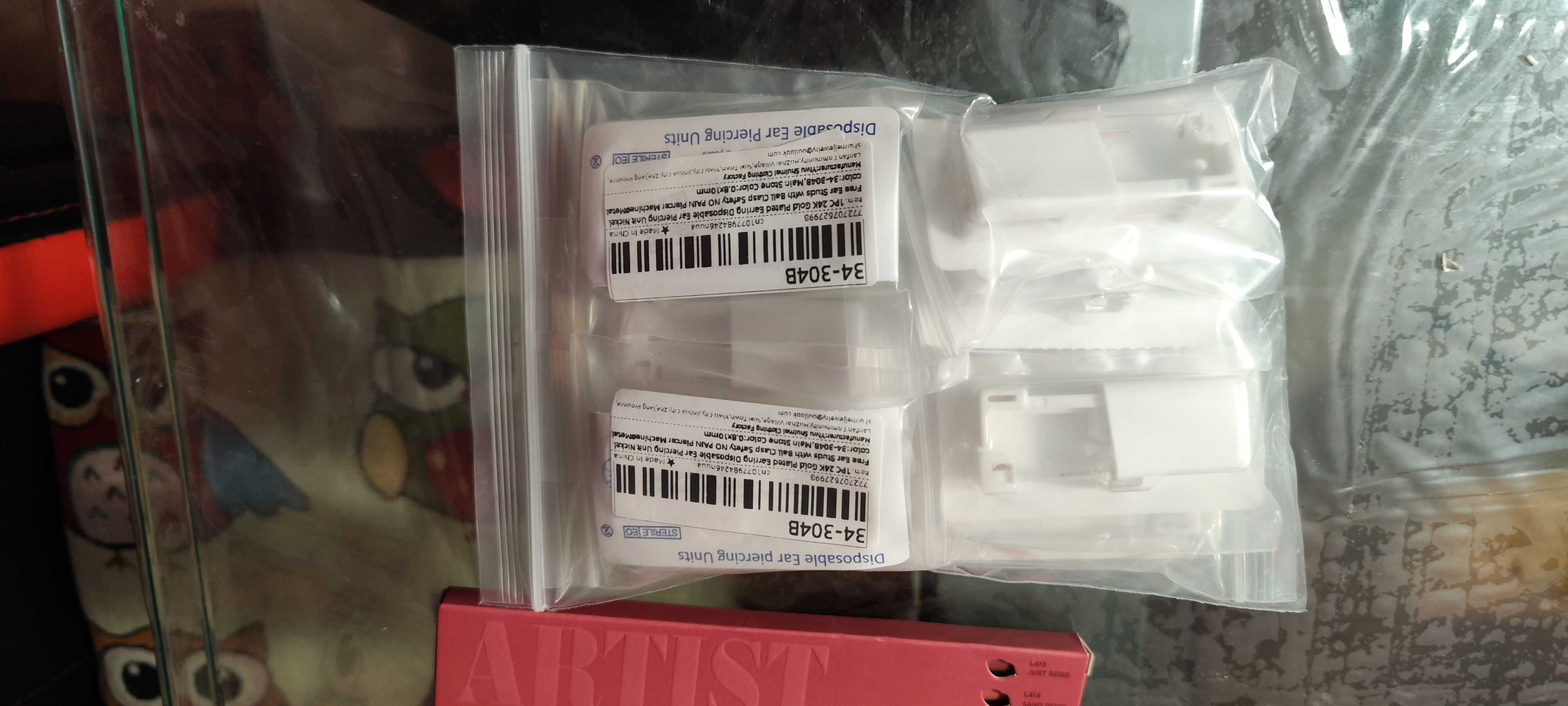 Unidade de piercing Kit Furador de orelha descartável e selado