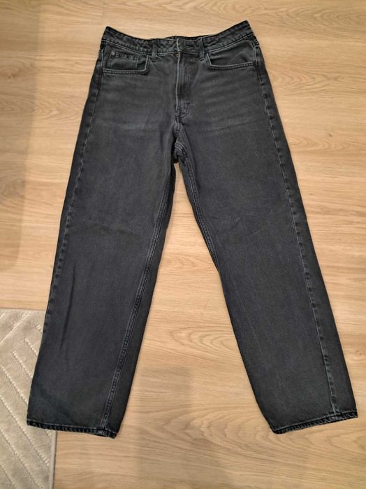 Jeansy baggy szeroka nogawka H&M 170