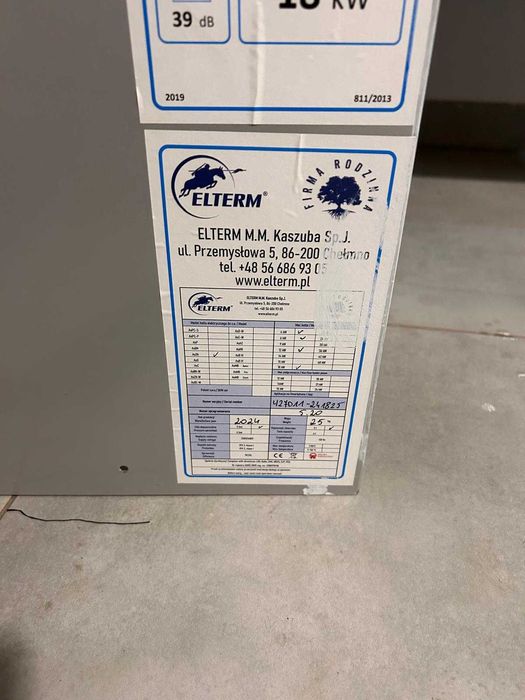 Sprzedam piec elektryczny Elterm 18 kW stan idealny