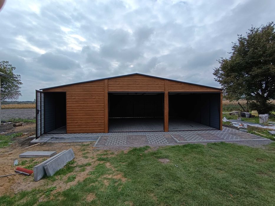 Garaż blaszany garaż blaszak 9x6 7x5 6x6 profil poziom Rus-Stal kolor