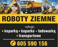 Usługi transportowe, koparką, kruszywa drogowe, KAMIEŃ,PIASEK,ZIEMIA