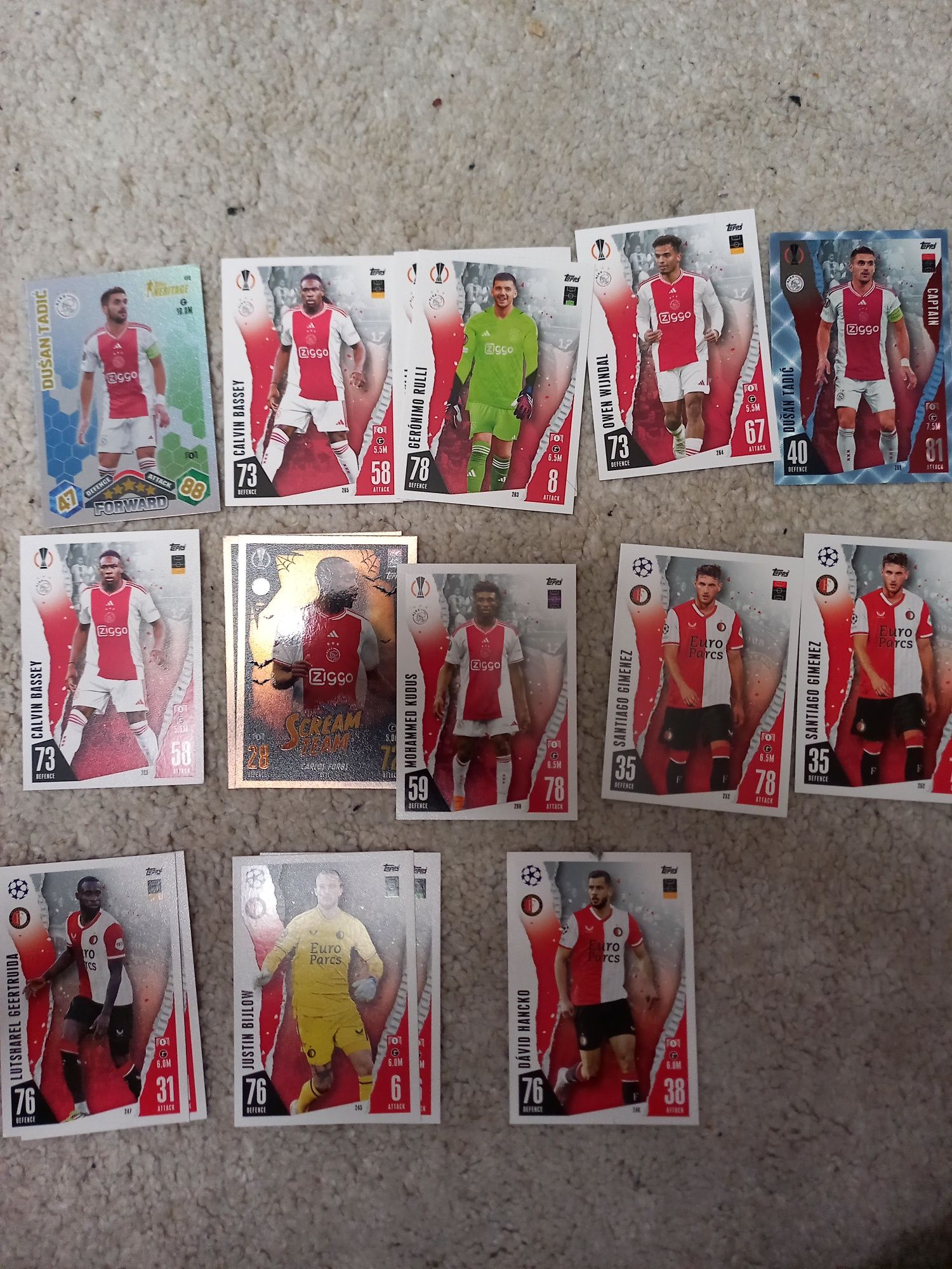 Cartas match attax 23/24