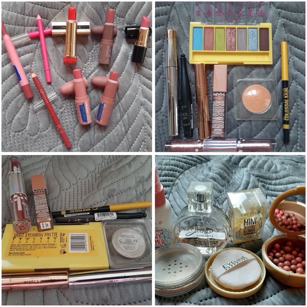 Лот глітер спонж праймер помада румʼяна духі туш олівець NYX Maxfactor