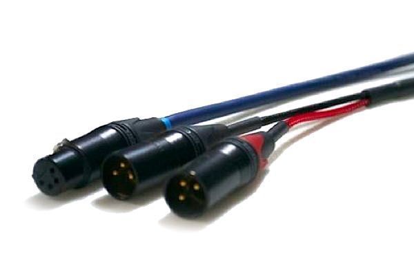 Pro Kabel Typu Y Przedłużka do Słuchawek Audeze 4pin XLR do 2x3pin XLR