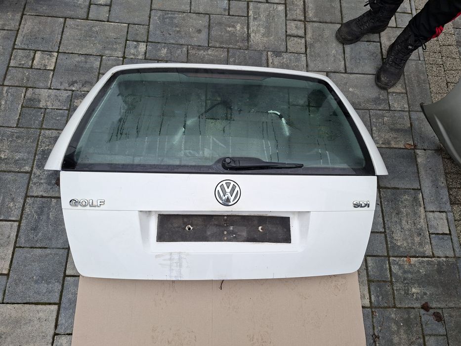 Vw golf 4 iv bora kombi klapa bagażnika biała lb9a