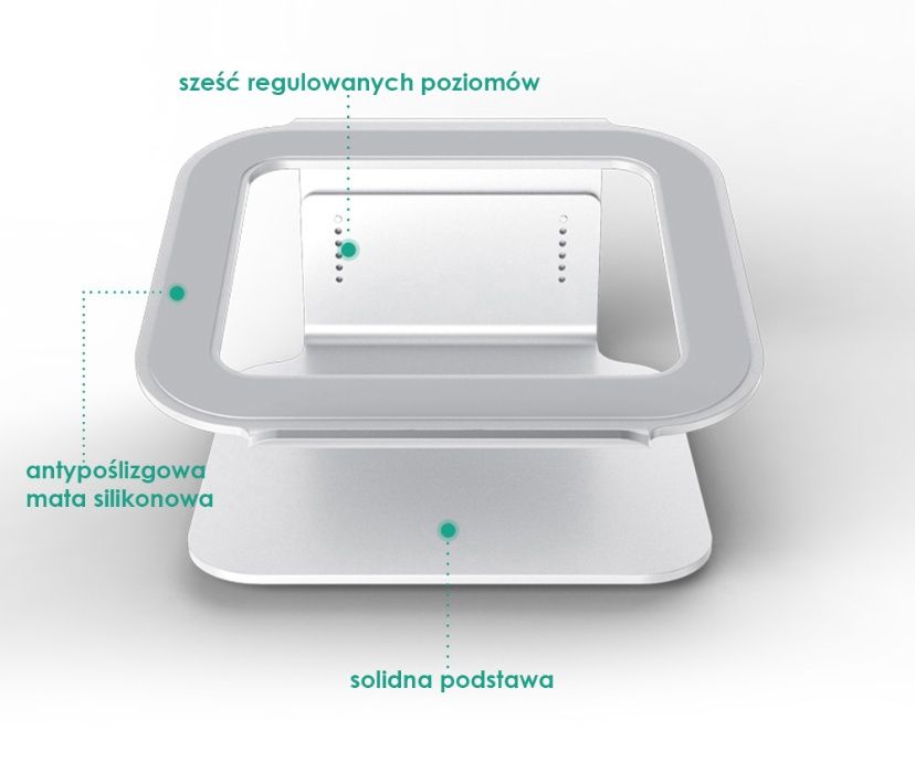 ALUMINIOWA PODSTAWKA podkładka STOLIK pod LAPTOPA macbook okazja hit