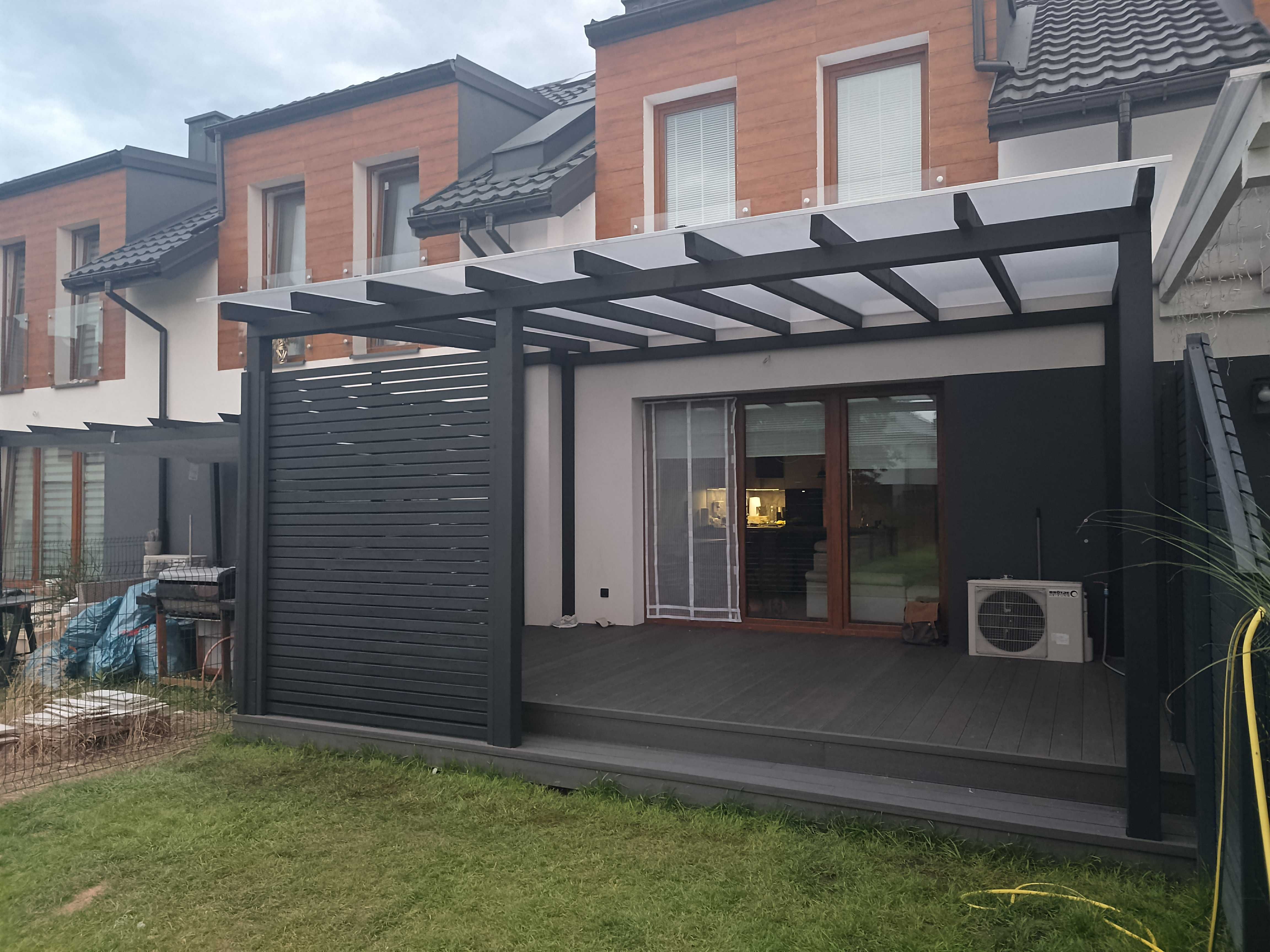 Zadaszenie tarasu pergola poliwęglan komorowy