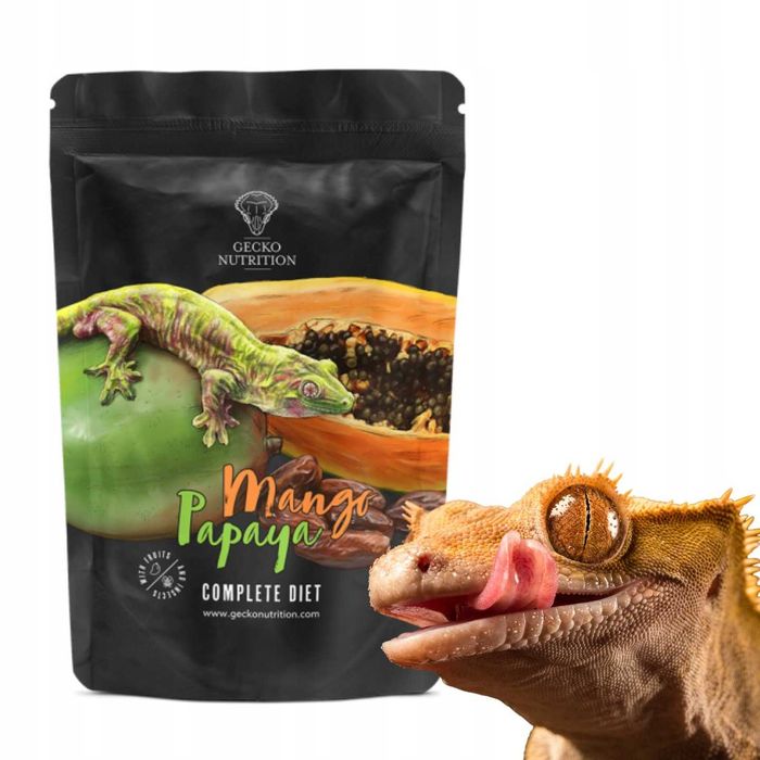 Gecko Nutrition Mango Papaja - owocowy pokarm dla gadów 50g.