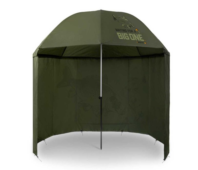 Parasol wedkarski karpiowy ze ściankami bocznymi Delphin BigONE CARP