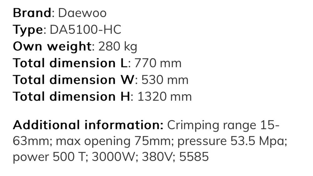 Maquina cravar tubos hidraulicos