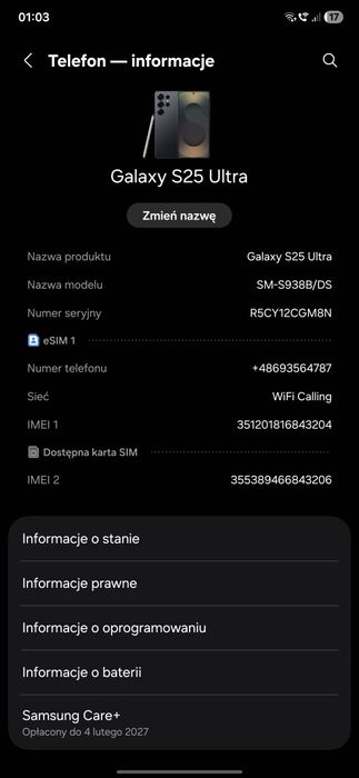 S25 ultra 512gb Ubezpieczony