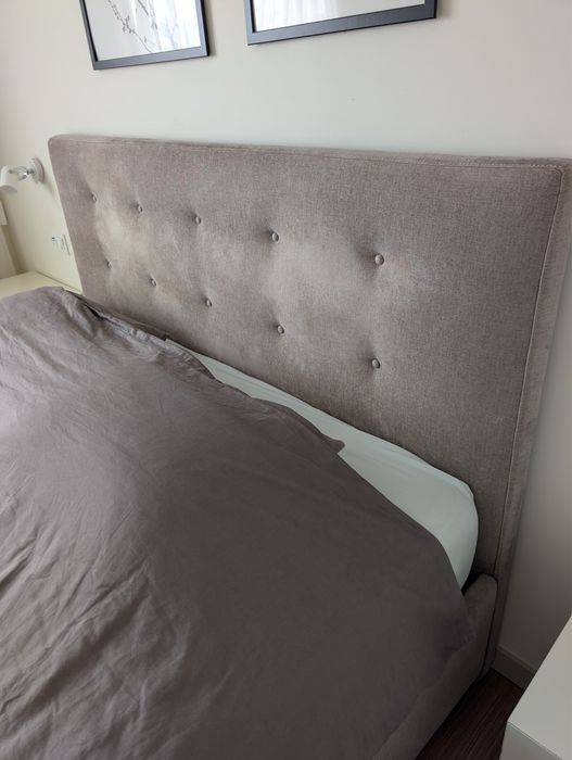 Cama Casal para colchão de 160x200 com banco de apoio