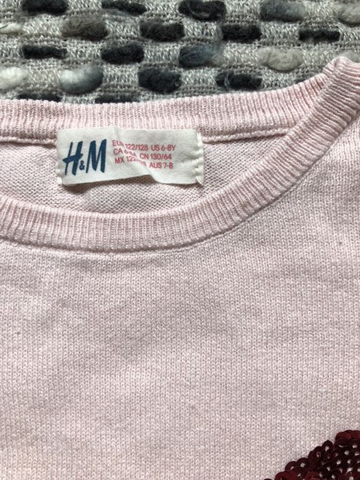 H&M sweterek motylek 6-8 lat