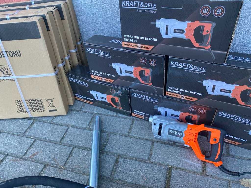 Wibrator do betonu Elektryczny Wąż 2m Buława 30mm 1300W Zestaw