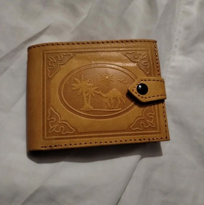 Portfel skórzany skóra i motyw wielbłąd