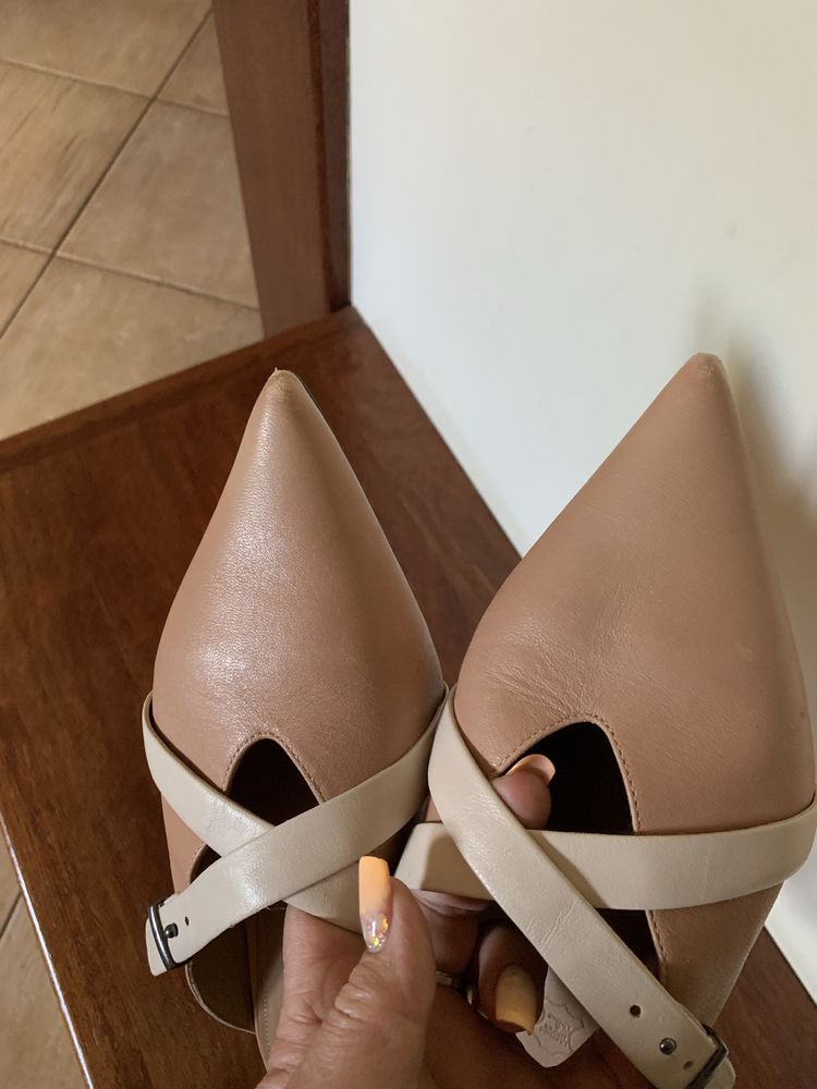 Baleriny mule skóra 40