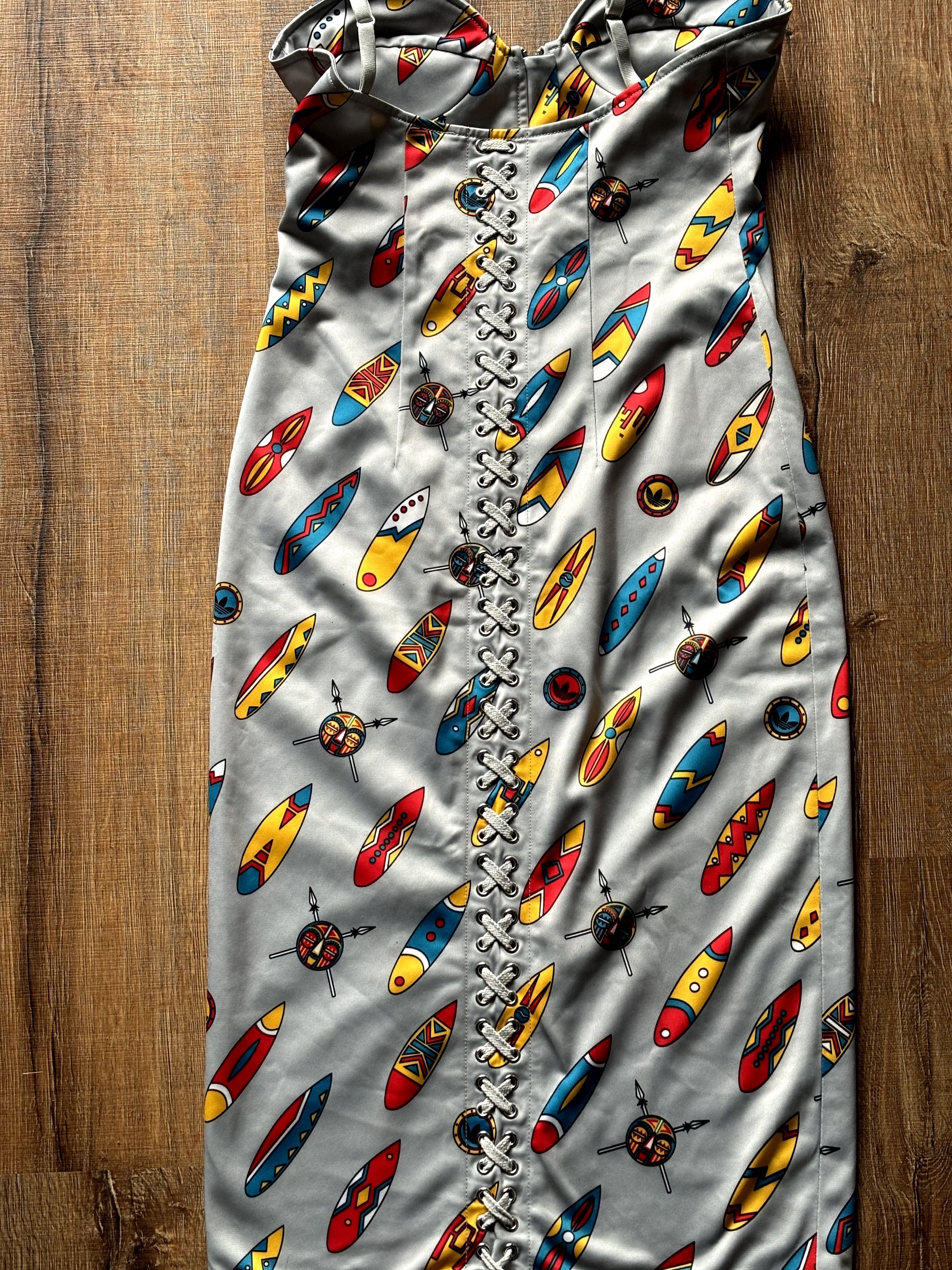 ADIDA Jeremy Scott African Surf sukienka S / M  LIMITED COLLECTION