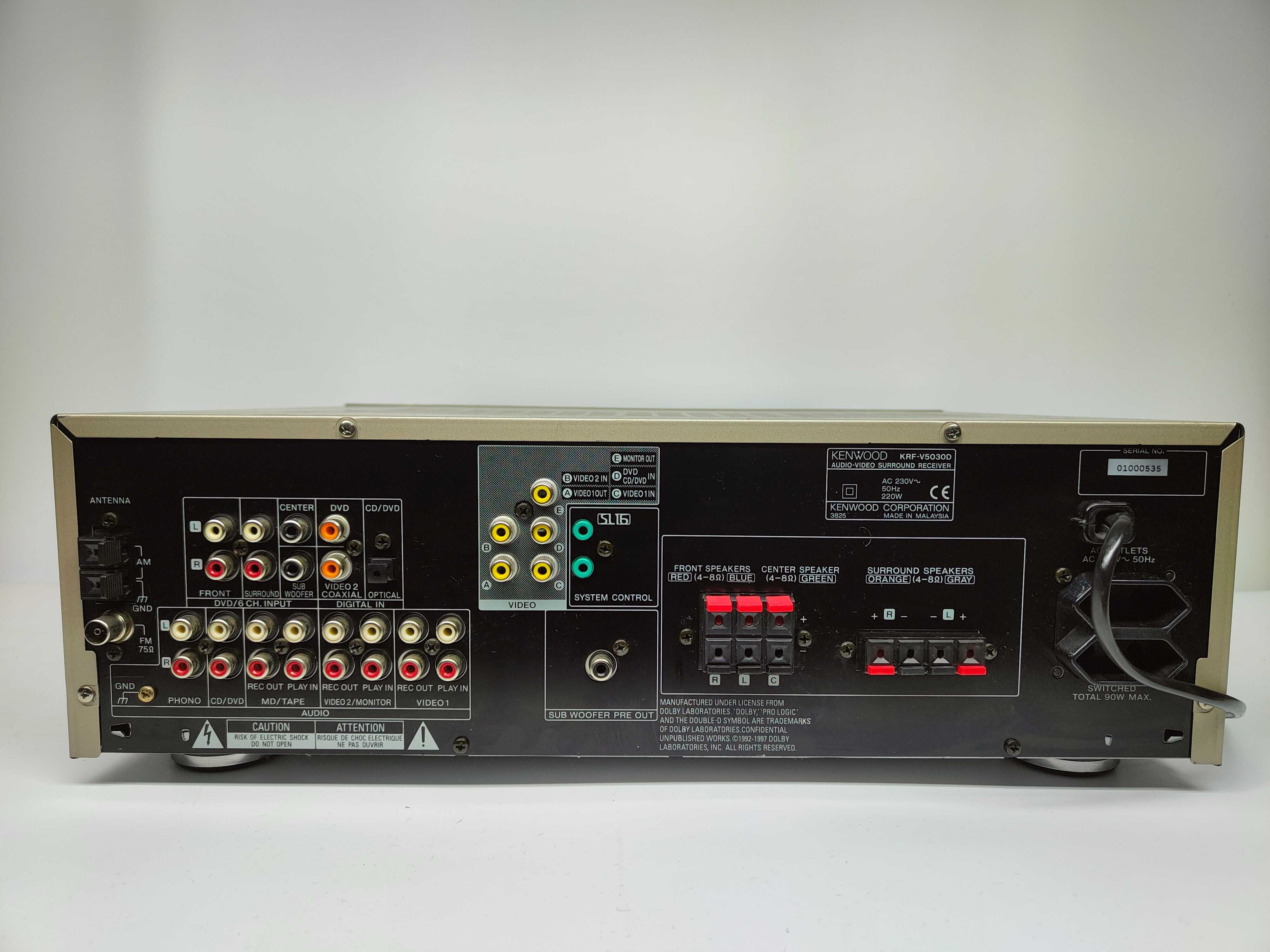 Amplituner KENWOOD KRF-V5030D 5.1 Dolby Digital srebrny