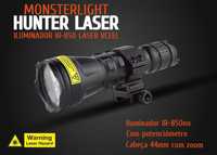 Iluminador MonsterLight ir-850 Hunter Laser com potenciómetro
