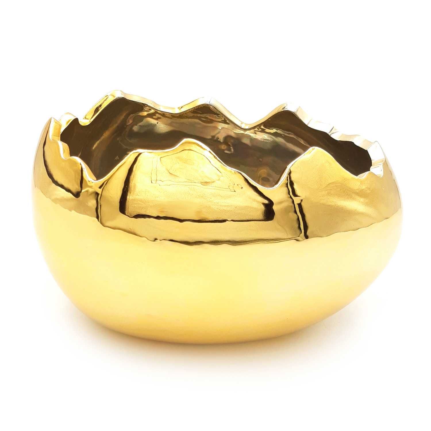 Osłonka jajko wielkanocne skorupka jajka złota 17 cm