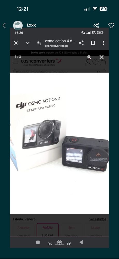 Caixas protecao dji osmo action4 novas com suportes