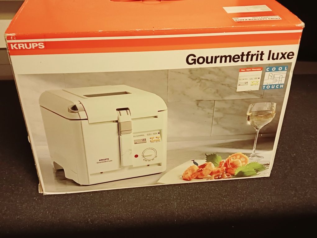 NOVO Fritadeira Krups Gourmet frita luxe com óleo temporizador digital
