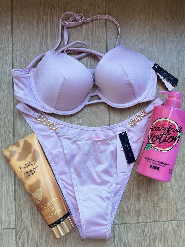 Розовый купальник из новой коллекции Victoria’s Secret размер 34b +S