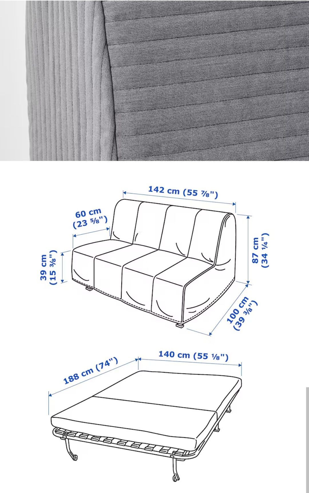 Sofa 2 os. LYCKSELE MURBO IKEA stan idealny
Sofa 2-osobowa rozkładana