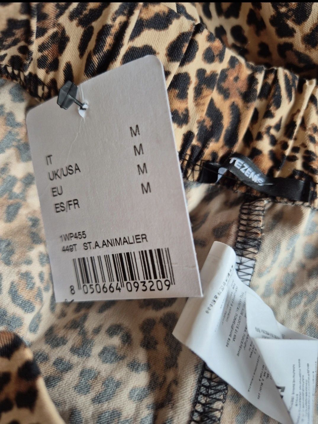 Spodnie Tezenis M wiskoza cętki panterka Animalier