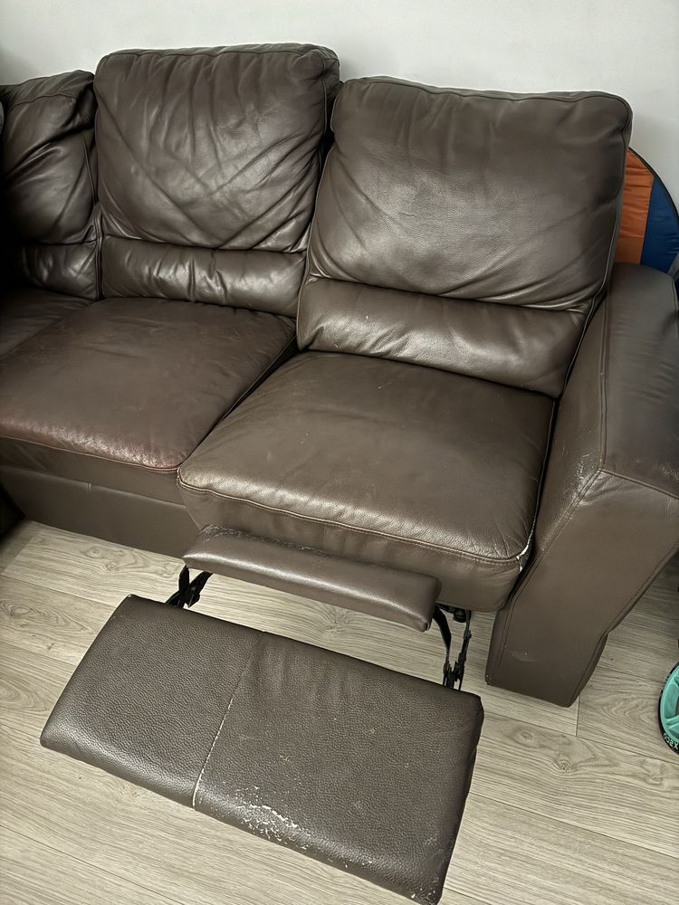 Skóra nat., naroznik, brąz, kanapa, sofa, funkcja rekax