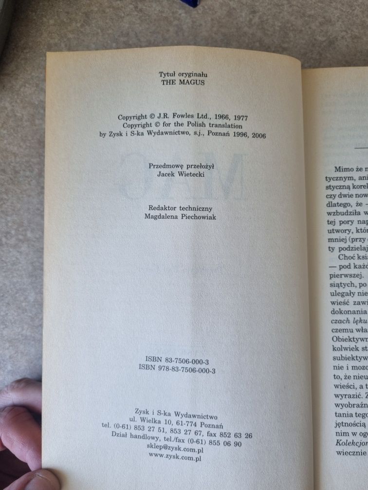 Mag John Fowles Stan BDB-