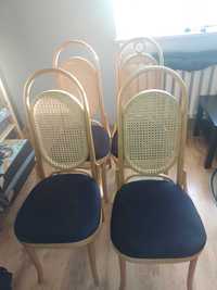Piękne krzesełka stylowe typu Thonet 4 szt,oparcie plecionka wiedeńska