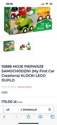 Zestaw Lego 10886- moje pierwsze samochodziki.