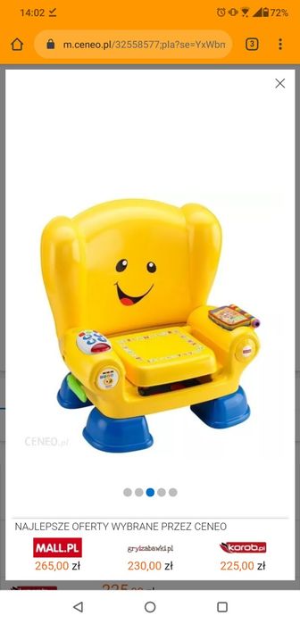 Krzesełko uczydełko Fischer Price