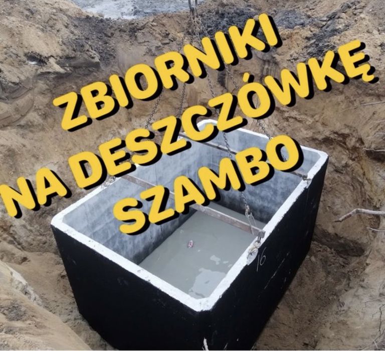 Szambo betonowe 8000 L zbiornik na deszczówkę 8m3 8 tysięcy litrów