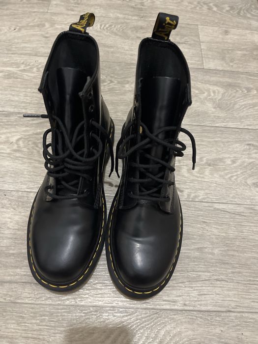Dr.Martens натуральна шкіра, чорні черевики оригінал original